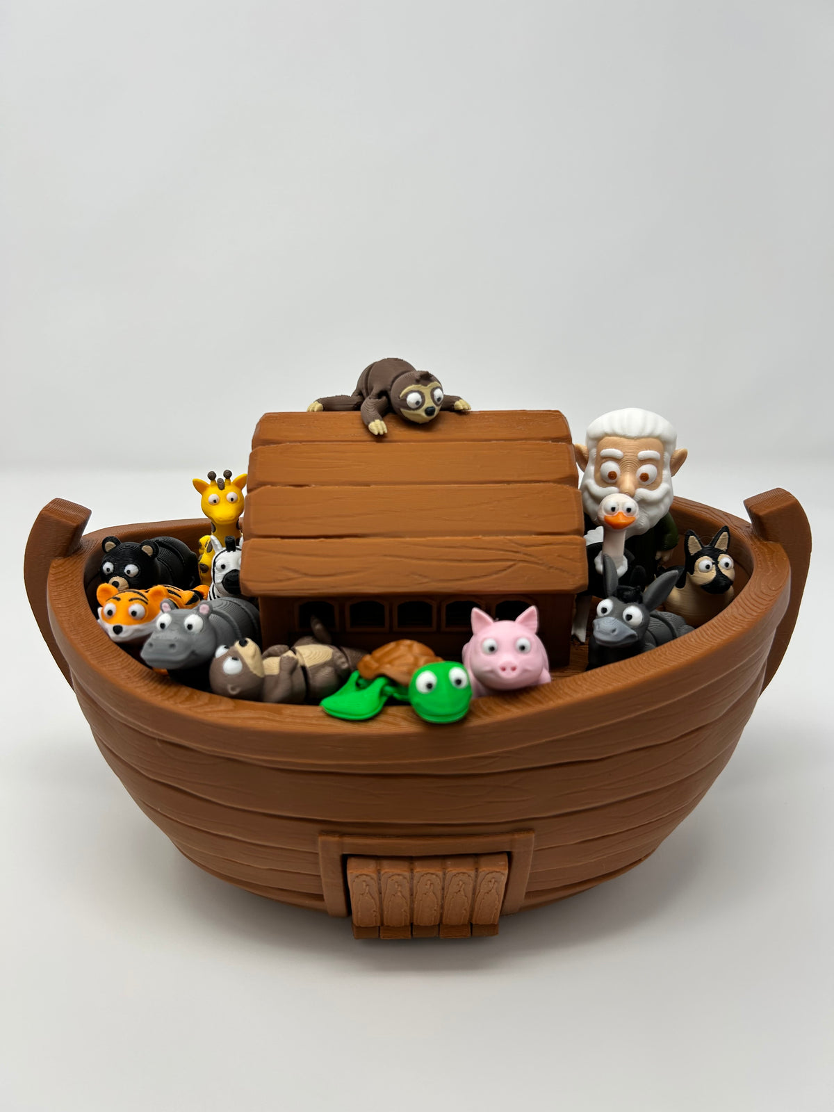 Noah's Ark 3D Printed Playset with 12 Animals | Christian Toy Gift